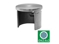 Connecteur de tube fendu en acier inoxydable pour balustrade d'escalier, finition satinée brossée, embout de balustrade, accessoire de sécurité