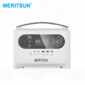 MeritSun Portable Generator Solar Power Station Inverter UPS 700W Power Supply Powerhouse Charged