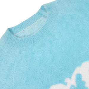 YIYU Maglione in Mohair Blu Lago Morbido e Confortevole, Pullover in Cashmere a Maniche Lunghe, Ultimi Modelli di Maglioni per Ragazze, Ipoallergenico - Product Image 6