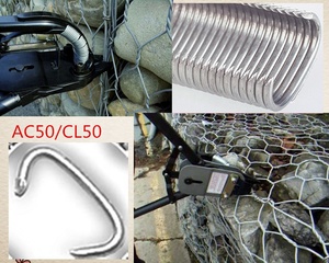 AC50 11 jauge haute résistance Galfan C-Clips Foshan fait attaches <span class=keywords><strong>de</strong></span> treillis métallique en <span class=keywords><strong>fer</strong></span> pour panier <span class=keywords><strong>de</strong></span> Gabion - Product Image 5