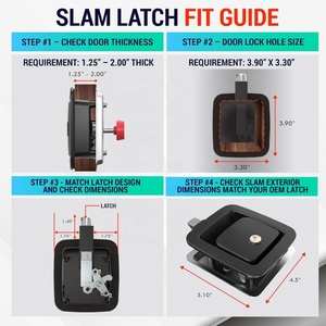 Kim loại RV khoang hành lý khóa cửa Slam Latch hành lý cửa Latch cho 5th bánh xe rvs du lịch trailers và motorhomes - Product Image 4