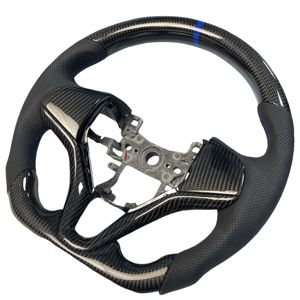 <span class=keywords><strong>Volant</strong></span> de direction en fibre de carbone de style sport personnalisé avec affichage LED du régime moteur compatible avec Dodge Challenger Charger SRT 2014-2019 - Product Image 5