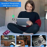 Prise USB en aluminium 12V pour camping-car, double port QC3.0 USB-A PD3.0 USB-C