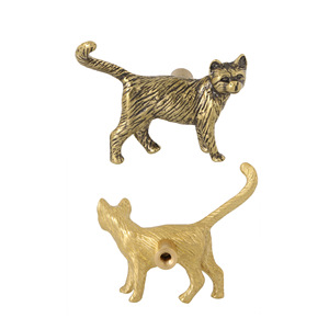 Cute Cat Brass <strong>Door</strong> Handle, European &amp; American Style, Metal Decorative Pull for Cabinets - Product Image 6
