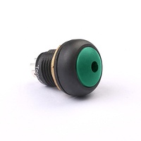 Toowei Ip67 Interrupteur à bouton lumineux étanche Mini interrupteurs à bouton-poussoir en plastique de 12mm avec lumière LED (Rouge)