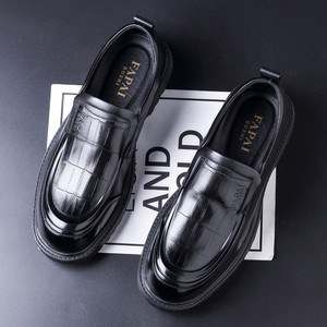 Mocasines de Cuero Genuino para Hombre Papai Dushi, Color Negro, Piel de Vacuno de Primera Capa, Tacón Medio, Zapatos Casuales Cómodos - Product Image 4