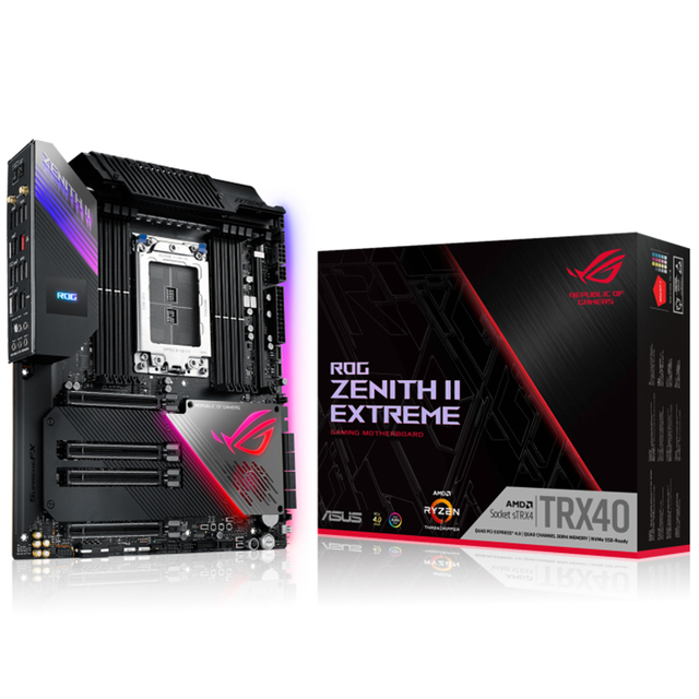 AsusROG Zenith II Extreme TRX40 EATX Workstation Motherboard Support AMD 3rd Gen Ryzen Threadripper Series Desktop Processors