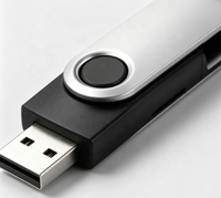 Flash Drive USB 3.0/2.0 Putar Logam Kreatif Penyimpanan Data Logo Kustom Warna Grosir Baru 8GB 16GB 32GB 64GB 128GB