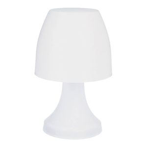 Lámpara de mesa LED RGB alimentada por 3 pilas AAA/LR03, ideal para decoración, ambiente y eventos. Incluye soporte de exhibición. - Product Image 1