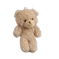 Mini porte-clés en peluche doux en forme d'ours, jouets mignons pour sacs, breloques de mariage, animaux en peluche, porte-clés ours en peluche