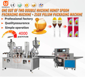 Tất cả-trong-một mật ong dây chuyền đóng gói bao gồm dòng chảy đóng gói muỗng đếm gối niêm phong máy mật ong muỗng máy đóng gói - Product Image 2