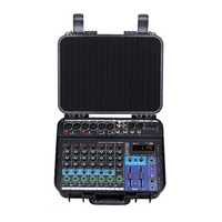 Professionelles 8-Kanal-Mischpult mit Integriertem Verstärker-Toolbox, Hochleistungs-24-DSP-Effekten, Bluetooth USB