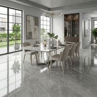 Carreaux de sol en porcelaine gris brillant de haute qualité pour salon, Porcelanato Lujoso Careaux De Sol Maison 6060 120x120, prix abordable