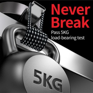 Câble USB de type C 3A, gaine en nylon miniature, chargeur rapide pour téléphone Samsung avec câble USB-C - Product Image 3