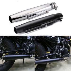 2 Silenciadores de Escape Deslizantes para Motocicleta, Compatibles con <span class=keywords><strong>Harley</strong></span> Sportster 883 <span class=keywords><strong>1200</strong></span> 48 2004-2019 <span class=keywords><strong>2020</strong></span>, Tubos de Escape Cortos Negros - Product Image 6