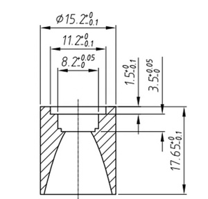 15.1 มม.x 17.6 มม.X 5.3 มม.XR-E Q5 LED อลูมิเนียมสะท้อนแสงสำหรับ <span class=keywords><strong>IR</strong></span> LED ชิป - Product Image 2