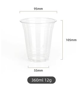 Wholesale Products Low Price 95mm 12oz 14OZ 16oz 22oz PET Clear Disposable <b>Cold</b> Drink Plastic <b>Cups</b> Without Lids with logo - Product Image 1