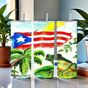 Tasse de Porto Rico tasse de gobelet Boricua <span class=keywords><strong>Roberto</strong></span> Clemente personnalisée tasse de gobelet mat à double paroi de 20oz avec paille et couvercle - Product Image 5