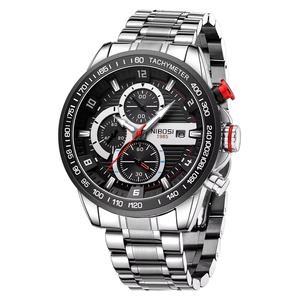Drioshipping 2606 Relojes de Pulsera de Lujo Personalizados de 22 mm con Correa de Acero Inoxidable para Hombre, Relojes de Cuarzo con Esfera Grande, Resistentes al Agua, con Caja de Aleación - Product Image 4