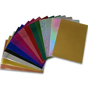 Metallic Glitter Paper Supplier 250GSM Metallic Paper Gold Foil Laser Metallic Cardstock Stamping Foil For Cake Topper
