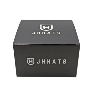 Cajas de Lujo Personalizadas con Logo para Gorras en Cartón Kraft Negro, Empaque Plegable para Sombreros de Viaje y Ropa de Moda - Product Image 3