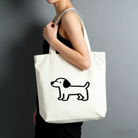 Sac fourre-tout promotionnel en toile écologique, motif dessin animé tendance, vierge et personnalisable avec logo sur mesure, sacs de courses réutilisables
