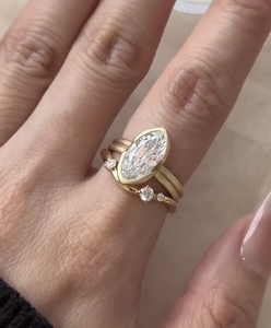 Joyería Fina Personalizada, Anillo Sólido Real de Oro de 9k, 10k, 14k, 18k, Oro Blanco, Amarillo y Rosa, Diamante/Gema de Laboratorio, Fabricación en Fábrica - Product Image 3
