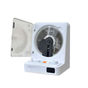 Reproductor de CD de escritorio retro colorido con cubierta transparente, control de perilla, sonido estéreo HIFI, transmisión inalámbrica, entrada AUX, reproducción USB. - Product Image 3