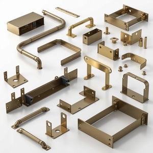 Soporte de tubo, piezas soldadas, servicio de pulido, chapa pequeña con mango de soldadura, piezas de abrazaderas de resorte de aluminio - Product Image 1