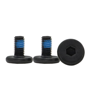 Tornillo de cabeza plana hexagonal M2.5 * 5 * 9, pequeño, antidesprendimiento, con pegamento, no estándar, negro, delgado, para productos de ferretería - Product Image 1