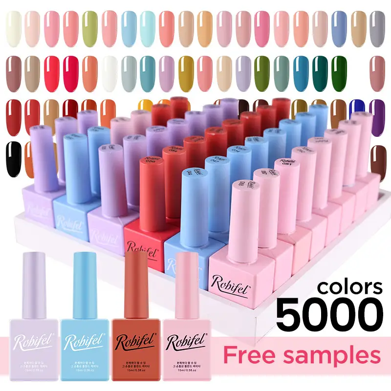 Conjunto de esmalte em gel colorido, kit de esmalte em gel fixador unhas artísticas, com absorção, cobertura superior, esmalte em gel uv, 5000 cores