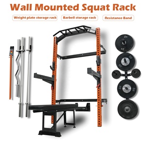 Equipo de Entrenamiento de Fuerza de Metal VIGFIT, Soporte de Sentadillas Plegable Ajustable para Montaje en Pared, Comercial, para Gimnasio - Product Image 5
