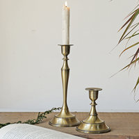 Chandelier en alliage européen pour décoration intérieure, finition bronze antique, support pour bougie conique