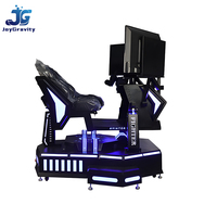 Simulador de Carreras VR Personalizado de Fábrica, Simulador F1 de 3 Pantallas, Máquina de Juego de Carreras VR 9D con Movimiento