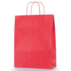Shopper di carta colorata con impugnatura a cordoncino 45 cm + 15 cm x 50 cm - Product Image 6