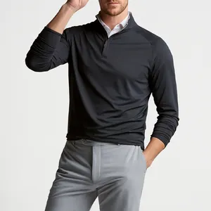 Вязаный Зимний пуловер с длинным рукавом и логотипом на заказ 1/4, модный легкий свитер для гольфа
