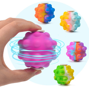 Jouet sensoriel sphérique en silicone à bulles à presser, anti-stress, relaxant, pour l'autisme, jouet de décompression, vente chaude - Product Image 1