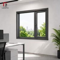 Fenêtre fixe en aluminium à double vitrage insonorisé, grande vue panoramique pour immeuble de luxe en hauteur
