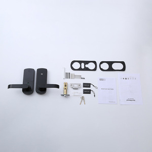Wenxun Smart Door <b>Lock</b> A26 Black Fingerprint And Card Swipe For Wooden Doors Apartment Hotel Rental Use - Product Image 3