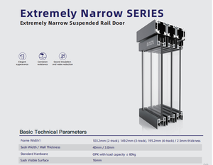 <span class=keywords><strong>Porte</strong></span> coulissante polyvalente en alliage d'aluminium - Gain de place, sécurité élevée, étanchéité supérieure et design élégant - Product Image 3
