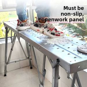 הדום מתקפל כפול תמיכה מחוזק מתכוונן מפלדה, עיצוב תלת מימדי, כושר נשיאה 250 ק\\\"ג, גובה הרמה 1.5 מטר - יצרן - Product Image 6