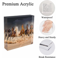 Bloc acrylique personnalisé, couleur, impression 3D, support de bloc acrylique et blocs photo avec impression UV avec logo