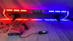 Barre lumineuse stroboscopique d'avertissement de véhicule d'urgence de 3 watts haute luminosité barre lumineuse de pompier d'ambulance avec sirène et klaxon de haut-parleur - Product Image 4