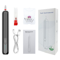 Perceuse à ongles sans fil en forme de stylo, 3 réglages de vitesse, 5 embouts interchangeables, lime à ongles électrique pour enlever l'acrylique et le gel