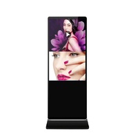 Pantalla Digital LCD con Soporte de Piso para Interiores de 43-65 Pulgadas, Pantalla Táctil Capacitiva Full HD 1920x1080 para Centros Comerciales y Salas de Exposiciones