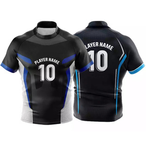 Camiseta de rugby 100% poliéster, transpirable, antibacteriana, para entrenamiento y práctica. - Product Image 4