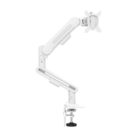 Support de moniteur à bras pneumatique pour écran d'ordinateur OEM ODM 10-42 pouces avec gestion des câbles USB pivotant et inclinable, fixation par pince de bureau