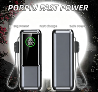 Batterie externe ultra-compacte haute capacité PD 22,5 W avec écran LED, 10000 mAh, charge rapide, portable