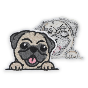 OEM Produsen Custom tambalan kreatif desain baru buatan tangan lucu anak anjing besi bordir Patch pakaian topi bordir lencana - Product Image 4