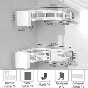 Modern Stainless Steel Metal Double Tier 5-Layer Multifunctional Standing Folding <b>Storage</b> <b>Rack</b> Bathroom Kitchen Use Holder - Product Image 5
